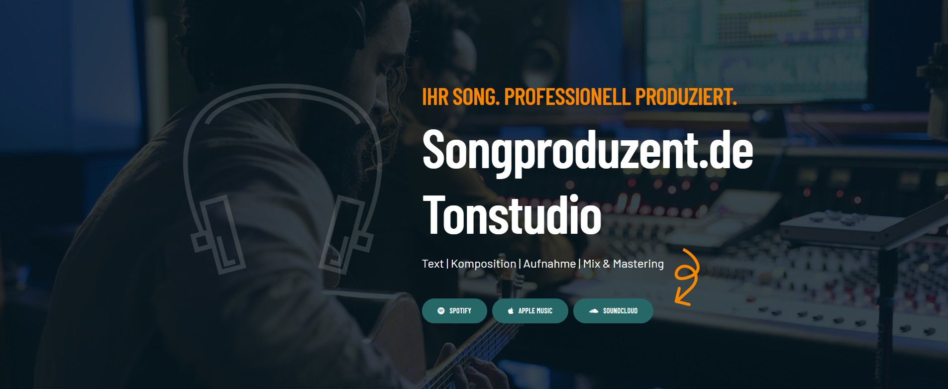 professionelle Produktion von Musik im Bereich Popmusik